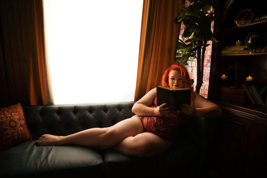 Empowering boudoir photograph celebrating the sensuality and confidence of a woman in Carefree, AZ